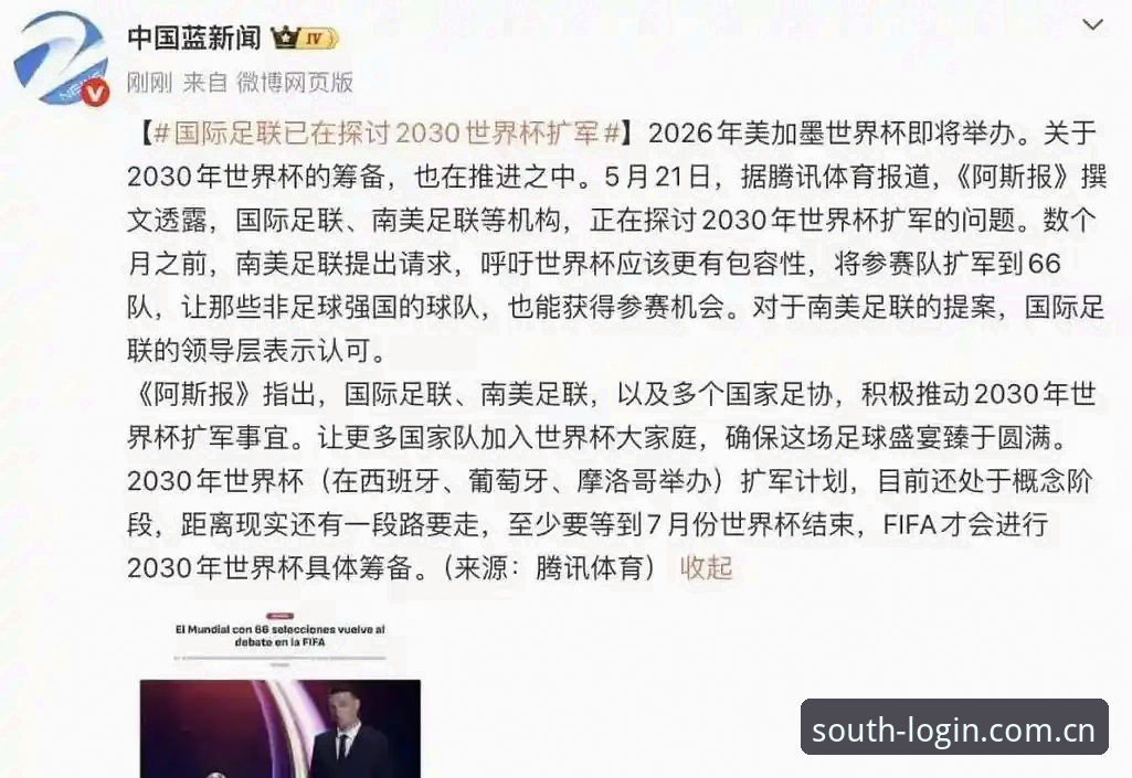 江南体育互动平台 世界杯扩军至66队详解:2030年赛事变革对中国足球的影响分析